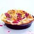 Clafoutis met frambozen en pistachenootjes