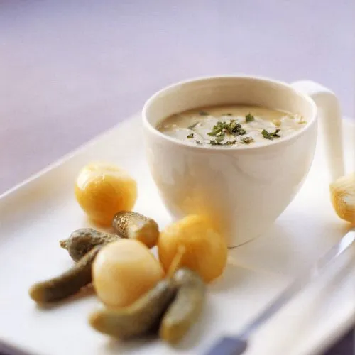 Kaasfondue met blauwe kaas