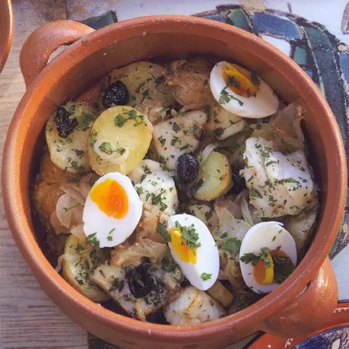 Gezouten kabeljauw met aardappelen en ei (bacalhau)