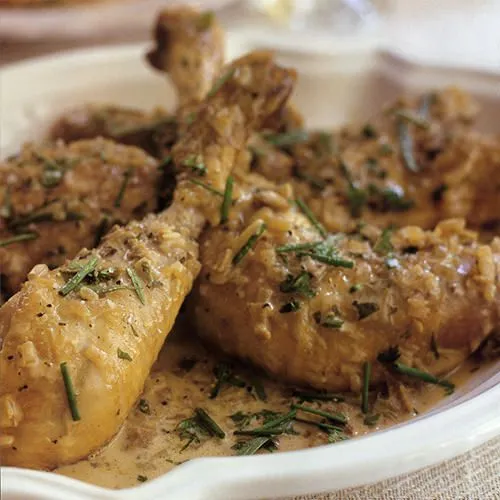 Kip met Rieslingsaus uit de oven