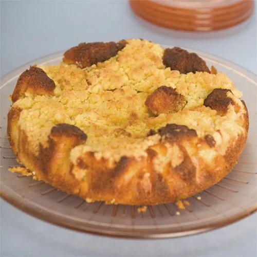 Appelkruimeltaart met witte chocola