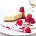 Vanille cheesecake met frambozen