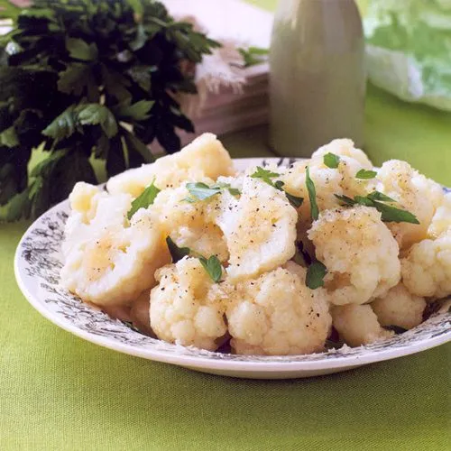 Bloemkool met gepeperde Parmezaanse olie