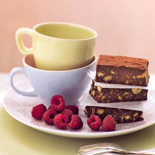 Chocoladekoekjes met frambozen