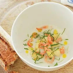 Tip: Aspergesoep met Stellendamse garnalen