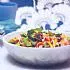 Zalmsalade van gegrilde zalm met oosterse dressing