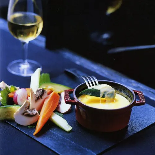 Kleine kaasfondue met groenten