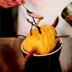 Gebakken ananas met rumroom