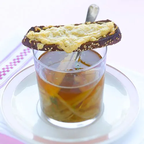 Venkelsoep met Parmezaanse crouton