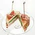 Clubsandwich met asperges en ham