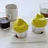 Cupcakes met kersen en rabarber