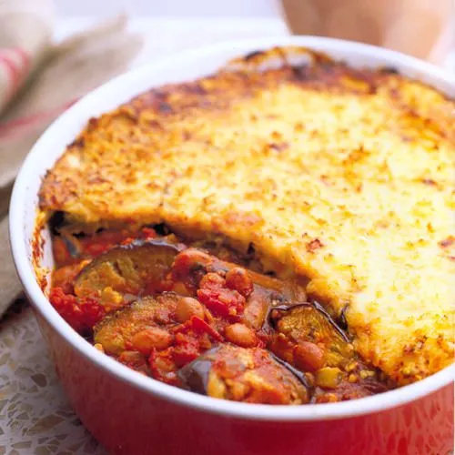 Borlottibonen-moussaka