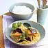 Recept Thaise groene curry met zoete aardappel en aubergine