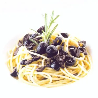 Spaghetti met olijven