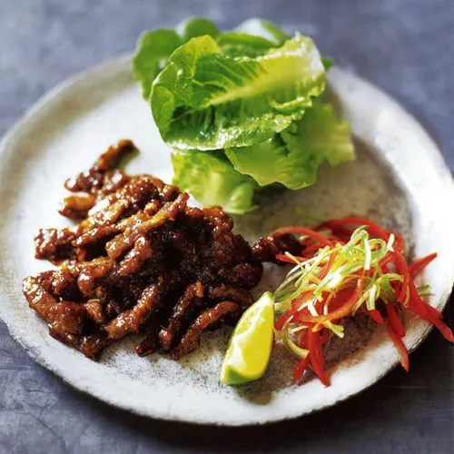 Sla wraps met ossenhaas en sinaasappel