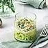 Krabcocktail met appel en puree van avocado en limoen