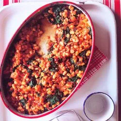 Tip: Texaanse ovenschotel met witte bonen en spinazie