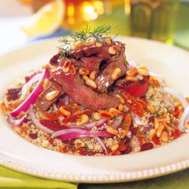 Marokkaanse rundvleessalade met couscous