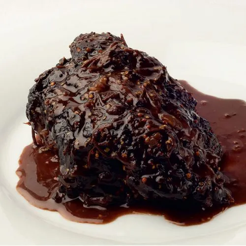 Kalfsvlees met rode wijn en mosterd van elBulli