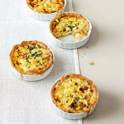 Quiche met pastinaak en blauwschimmelkaas