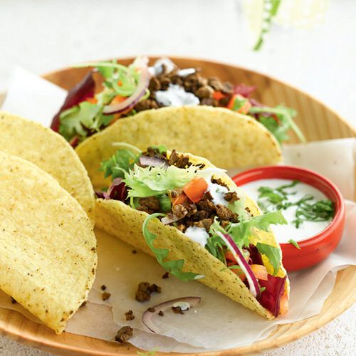 Ongebruikt Taco's met gehakt en gemengde sla - recept - okoko recepten DD-62