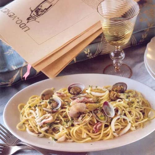Spaghetti met vongole en calamari