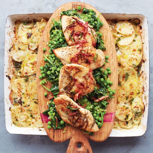 Abstractie wonder Portier Jamie Oliver: kipfilet met gesmoorde groenten en aardappelgratin - recept -  okoko recepten