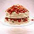 Dubbeldekker pavlova met aardbeien