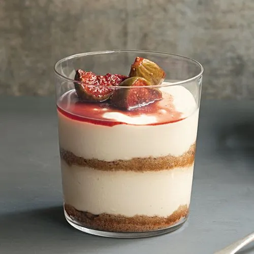 Tiramisu met geitenkaas, vijgen en speculaas