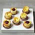 Speculaas-tarteletjes met mini cheesecake en frambozenjam