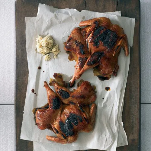 Kwartel teriyaki met rauwe gember