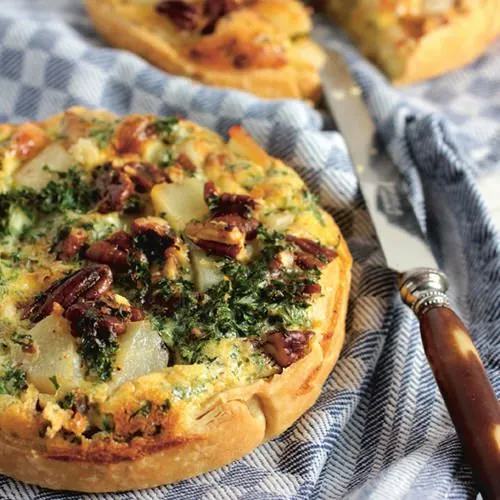 Quiches van schorseneren en peterselie