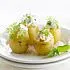 Gevulde aardappelen met gerookte forel