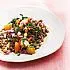Linzensalade met mosterd en tomaten