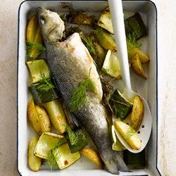 Tip: Zeebaars met krieltjes en courgette