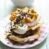 Recept Wafels met marshmallows en twee soorten chocolade
