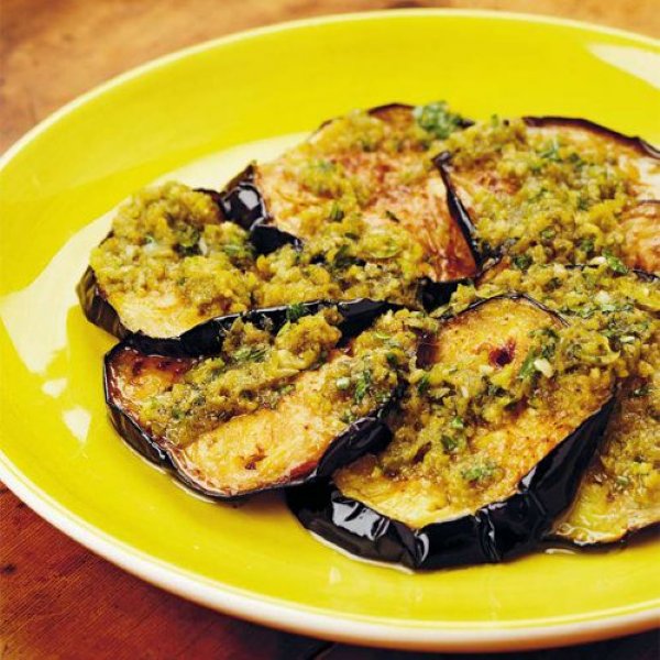 Aubergines met Arabische pesto recept okoko recepten