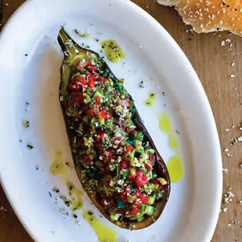 Aubergine met gehakte biefstuk