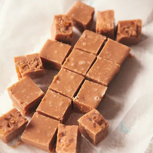 Fudge met gember en sinaasappelschil