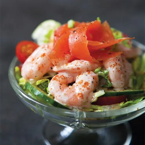 Garnalencocktail met gerookte zalm