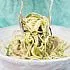 Courgette spaghetti met gemarineerde paddenstoelen