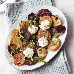 Tip: Geroosterde bieten met balsamicoazijn en geitenkaas