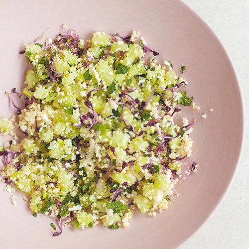 Tabouleh van gekiemde zaden