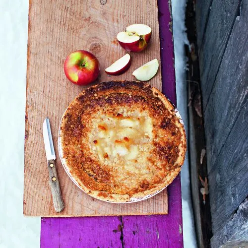 Appeltaart met havervlokken