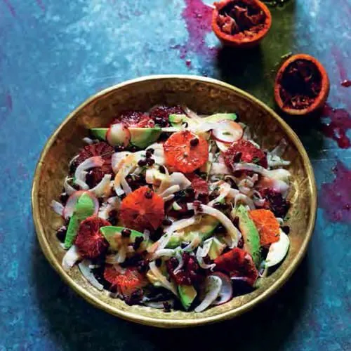 Venkelsalade met bloedsinaasappel