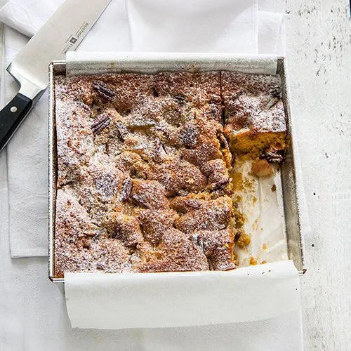 Perencake met gember en pecannoten