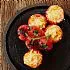 Gevulde tomaten met zoete aardappelpuree van de barbecue