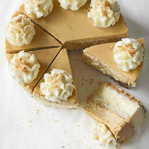 Cheesecake met kokos en dulce de leche