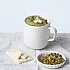 Mug cake met pistachenoten en witte chocolade