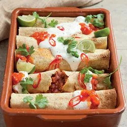 Tip: Enchilada's met gehakt en kidneybonen
